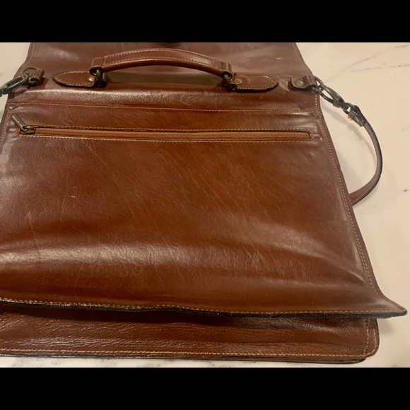 Old Angler leather  briefcase - Picture 11 of 14